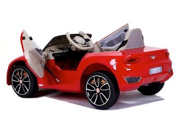 TPFLiving Elektro-Kinderauto Bentley EXP 12 - Cabrio mit Fernbedienung - 2 x 12 Volt - 4,5Ah-Akku, Belastbarkeit 30 kg, Kinderfahrzeug mit Soft-Start und Bremsautomatik - Farbe: rot