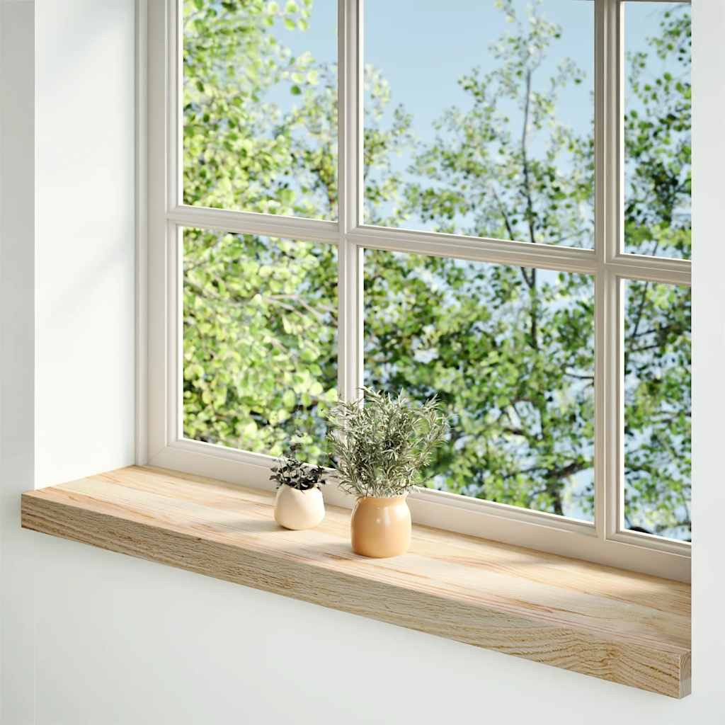 vidaXL Fensterbank Fensterbänke 2 Stk. Unbehandelt 80x20x2 cm Massivholz Ei günstig online kaufen