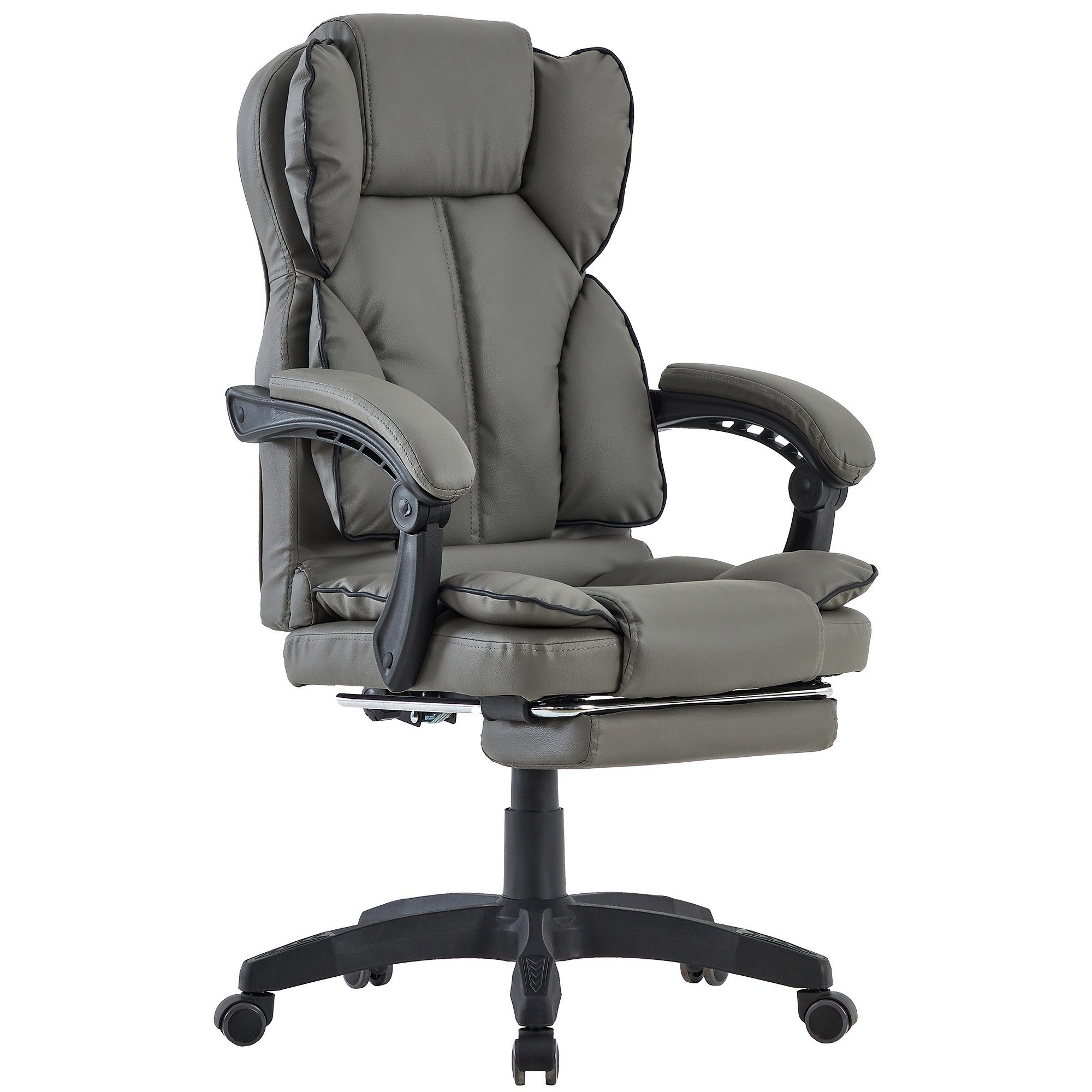 Office Chair Bürostuhl Stück), Chefsessel - Home extra Lederoptik-Design Polsterung Rafael TRISENS Schwarz (1 mit Dunkelgrau im