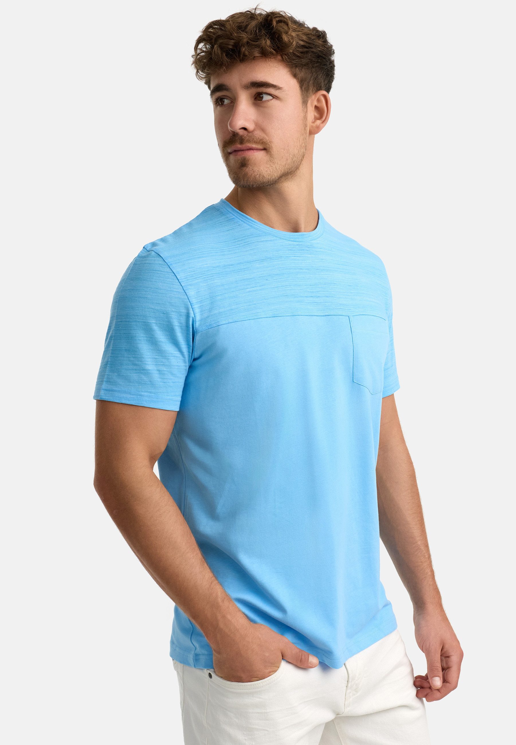 Indicode T-Shirt Herren INSprings Shirt Tee Herrenshirt mit dezenter Brusttasche aus angenehmem Material