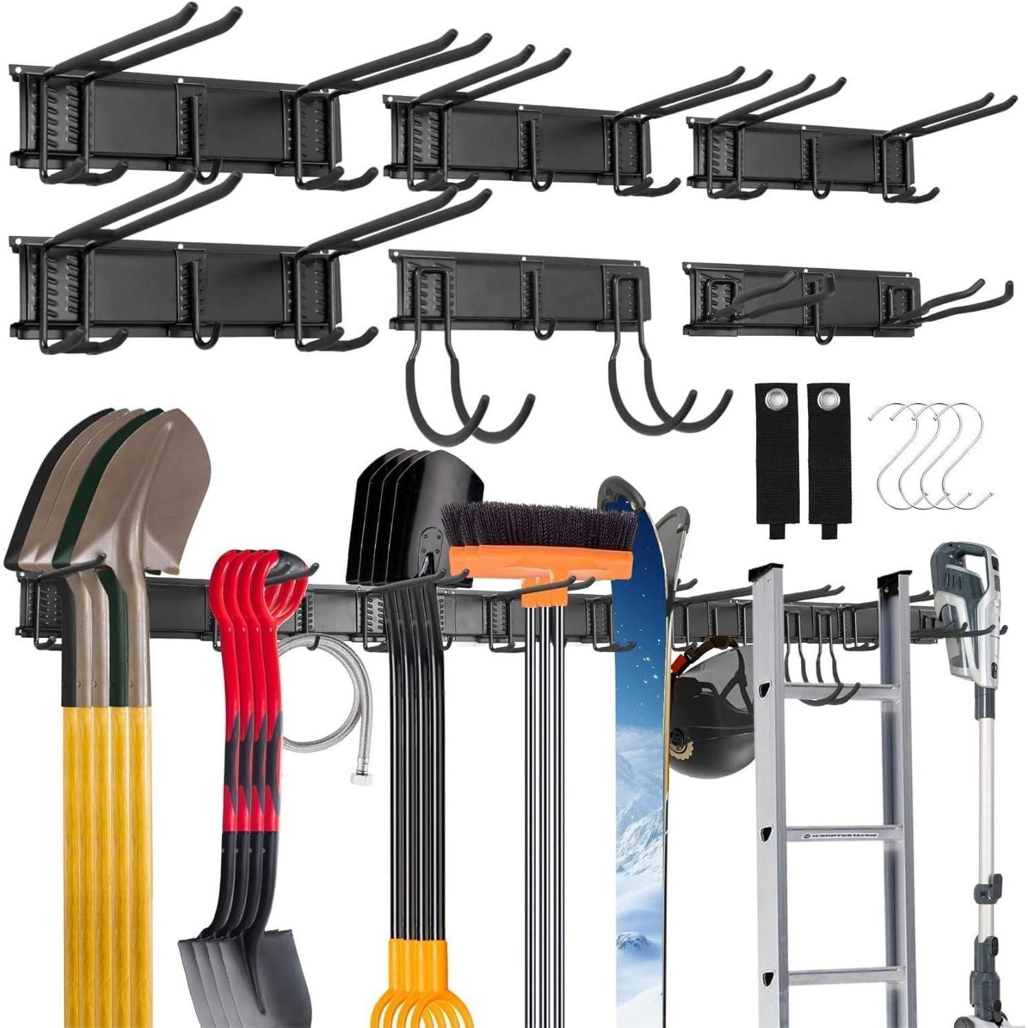 Werkzeughalter Wandhalterung Werkzeuge 244 cm 96 Zoll 6 Panel und 18Haken 4 S-Haken
