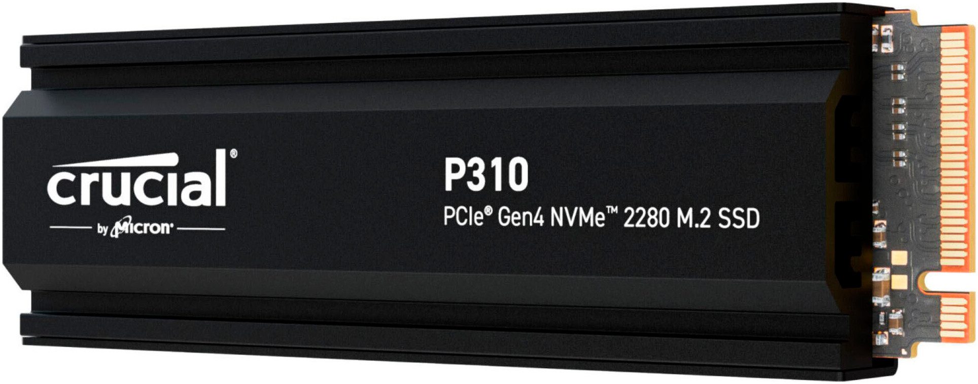 Crucial P310 Gen4 2280 1TB mit Heatsink SSD-Festplatte (1000 GB) 7100 MB/S Lesegeschwindigkeit, 6000 MB/S Schreibgeschwindigkeit