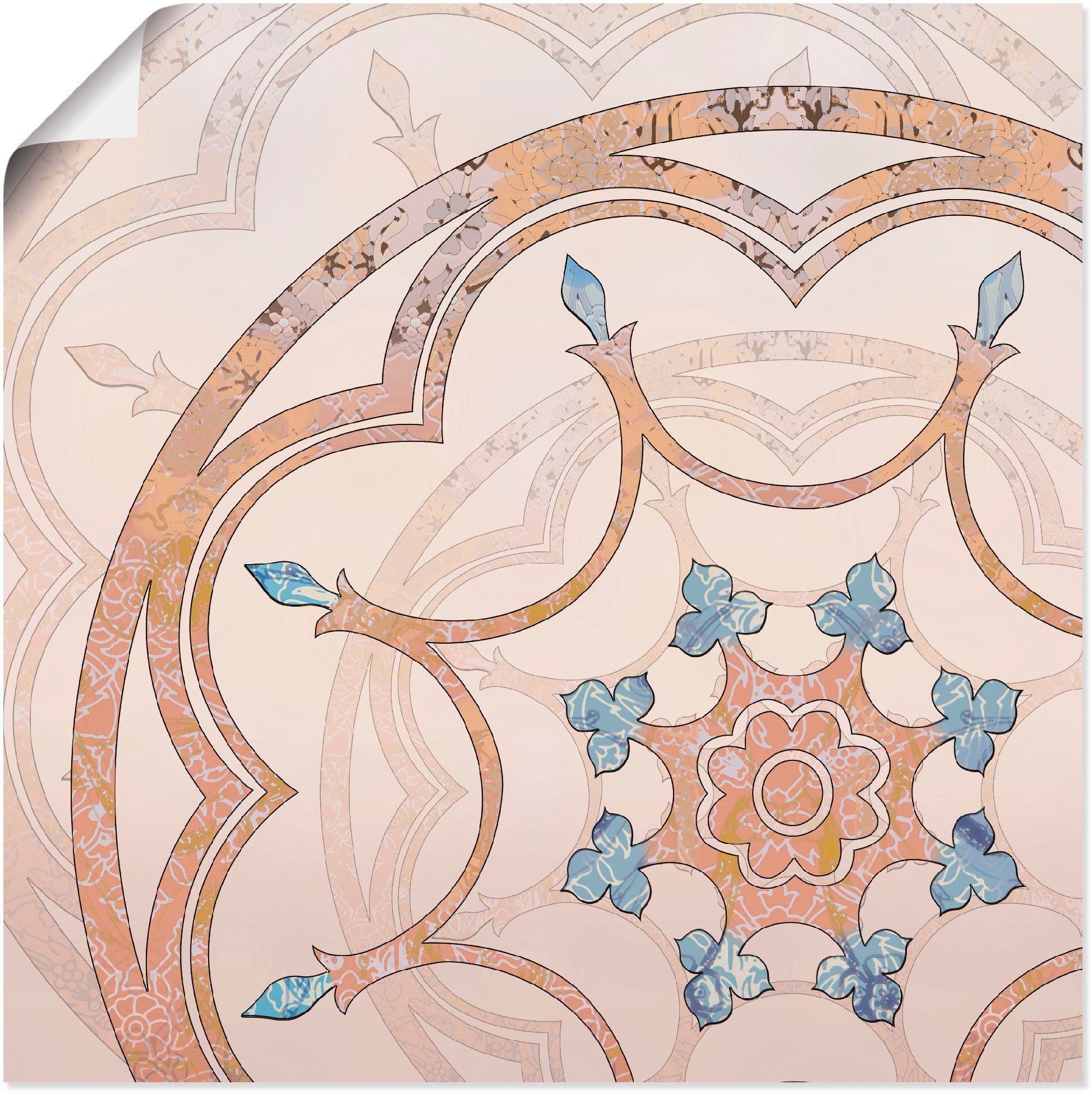 Artland Wandbild Boho Mandala, Muster (1 St), als Alubild, Leinwandbild, Wandaufkleber oder Poster in versch. Größen
