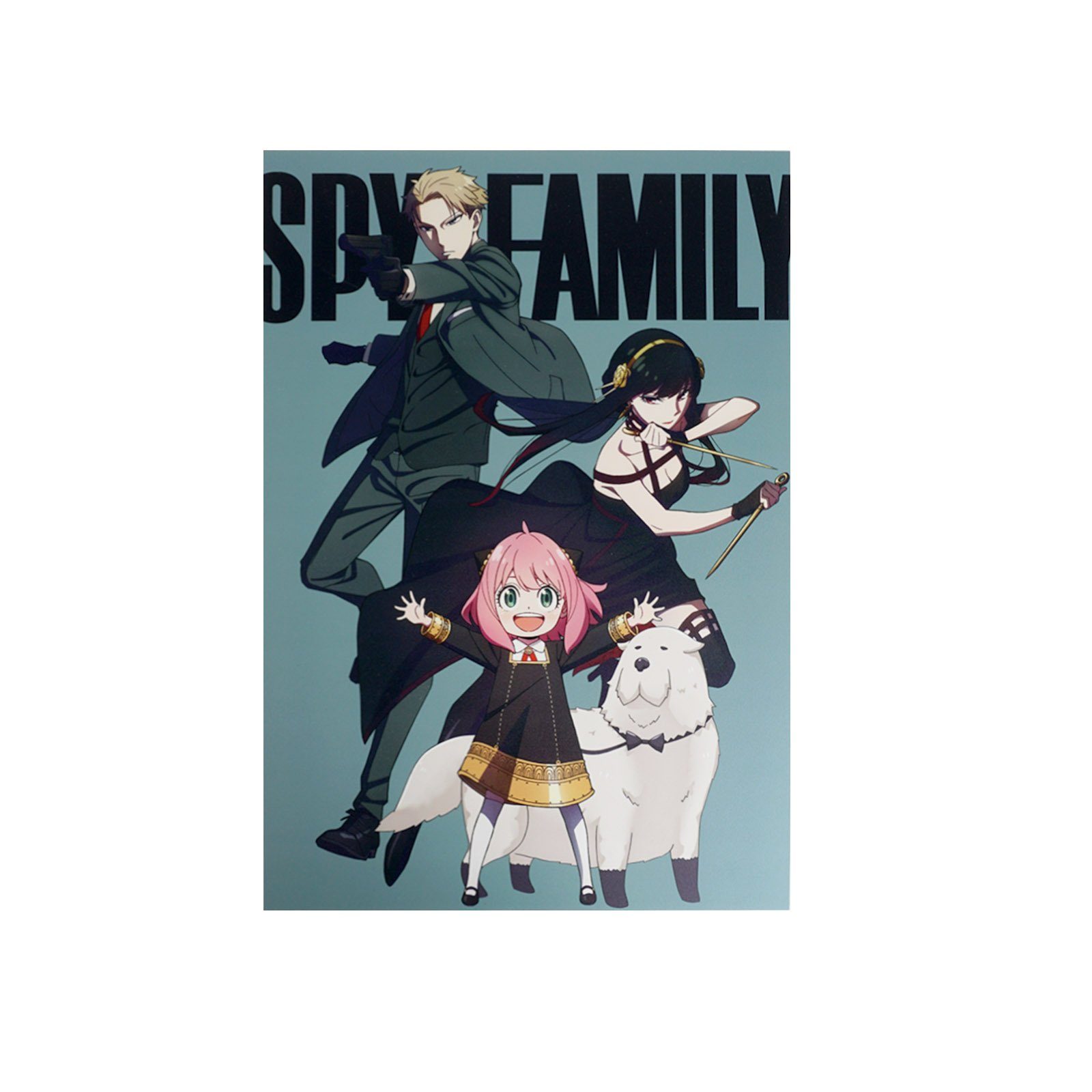 GalaxyCat Poster Hochwertiges Spy x Family Wandbild, Familie Forger auf Hartschaumplat, Familie Forger als Spione, Spy x Family Cover auf Hartschaumplatte