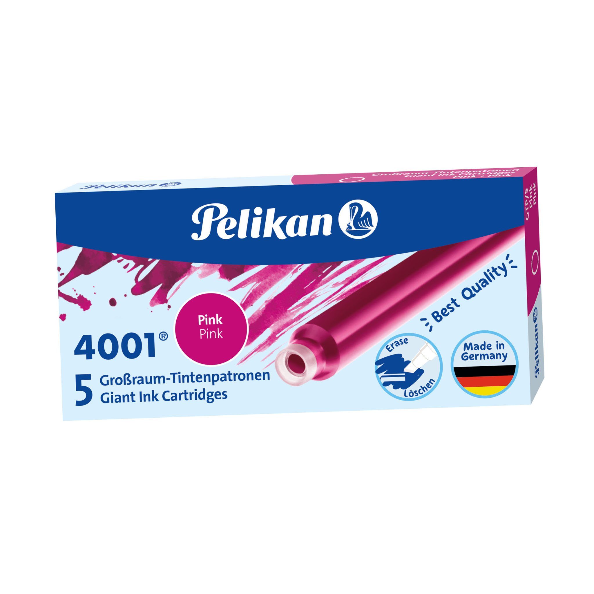 Großraum-Tintenpatronen pink GTP/5, Pelikan Füllfederhalter Pelikan 4001
