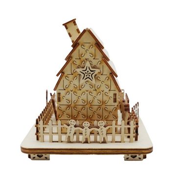 DeColibri Kreativset Räucherhaus Holz Bastelset Basteln Weihnachten Hexe, (Bastelset zum Bemalen und Gestalten), Made in Germany