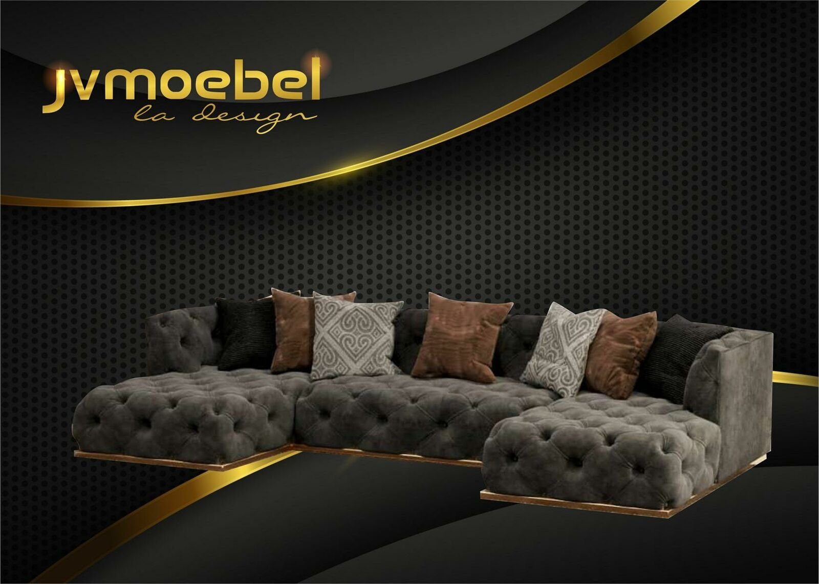 JVmoebel Ecksofa, Ecksofa Sofa Couch Polster Garnirtur U Form Couchen