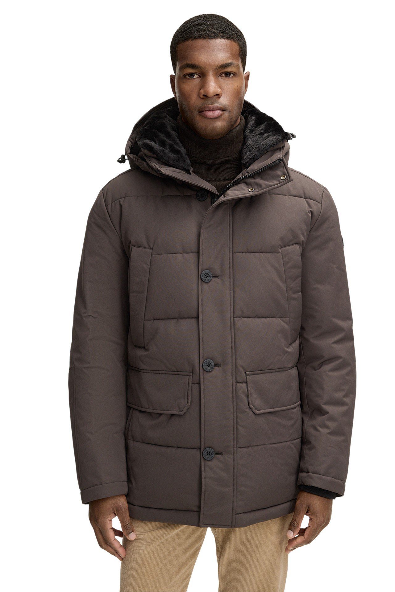 Strellson Winterjacke Plaza 2.0 (Steppjacke, wind- und wasserfest) dunkelbraun Herren