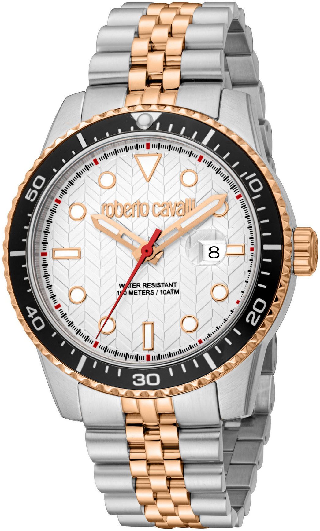 roberto cavalli Quarzuhr Uomo Trend II RC5G084M1085, Armbanduhr, Herrenuhr, Edelstahlarmband, analog, Tag
