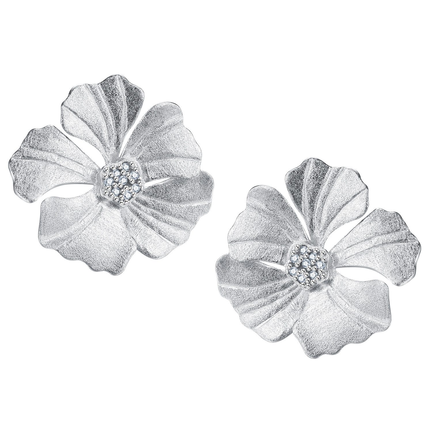 Runde Perlé Paar Ohrstecker blühende Pfingstrose, handgefertigte Ohrringe, günstig online kaufen