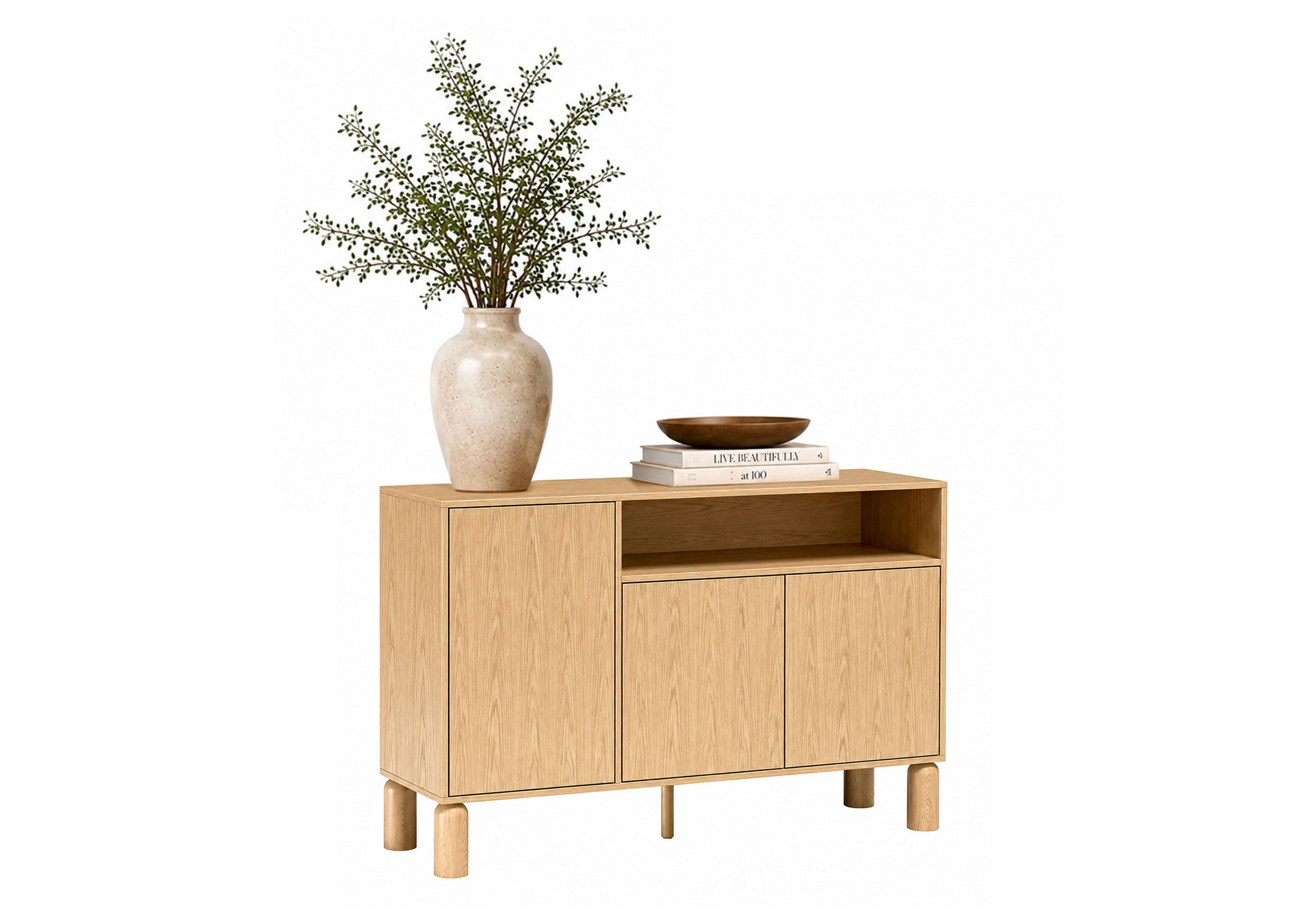 Lookway Kommode LINDEN mit offenem Regal, Breite: 140 cm