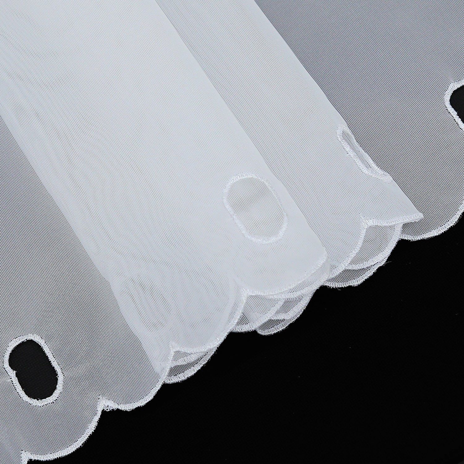 Joyswahl Scheibengardine, Stangendurchzug, transparent, Voile, transparent, Voile, Küche Kurzstore, Kaffee-Motive