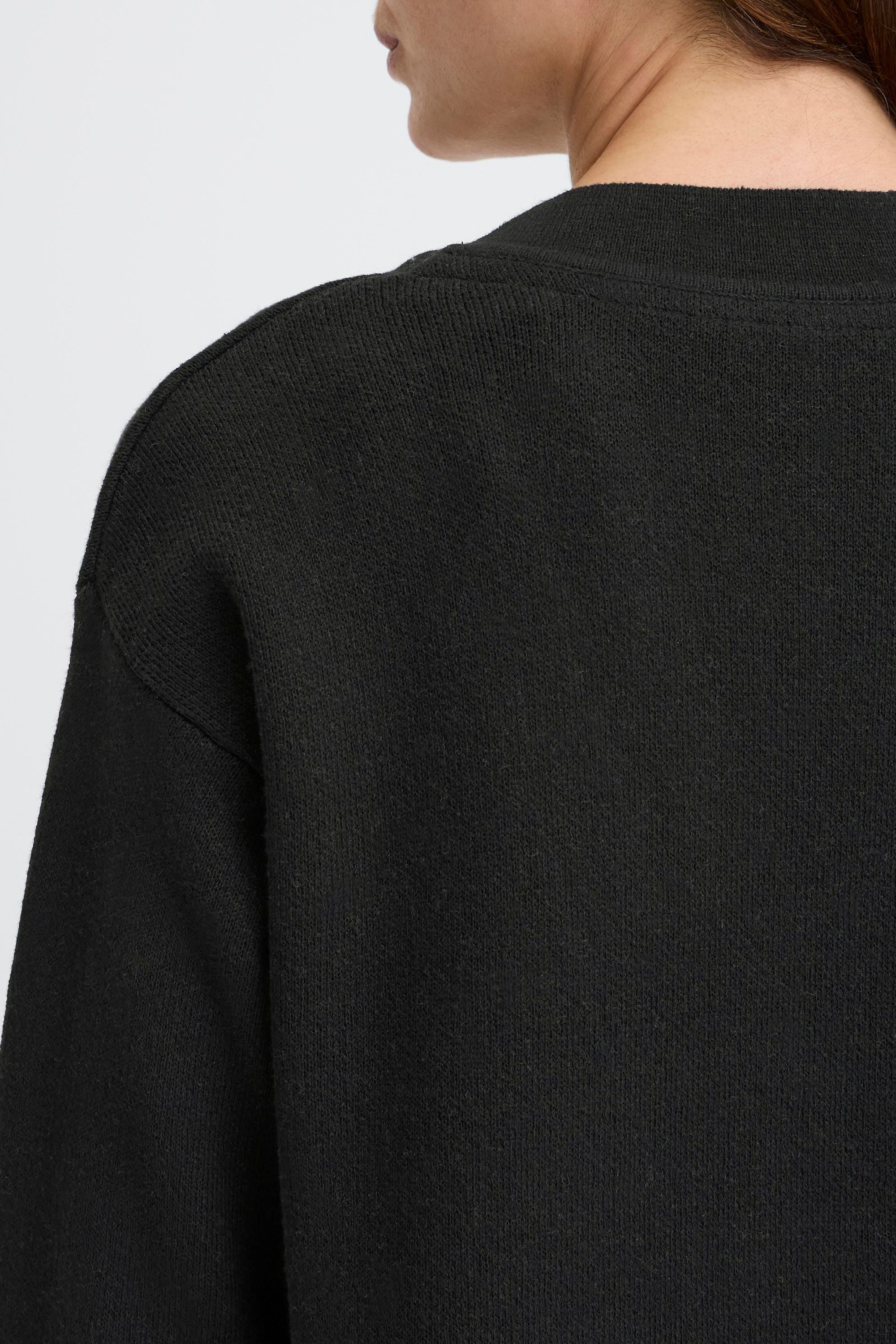 OXMO Strickjacke OXFina Langer Feinstrick-Cardigan mit Taschen