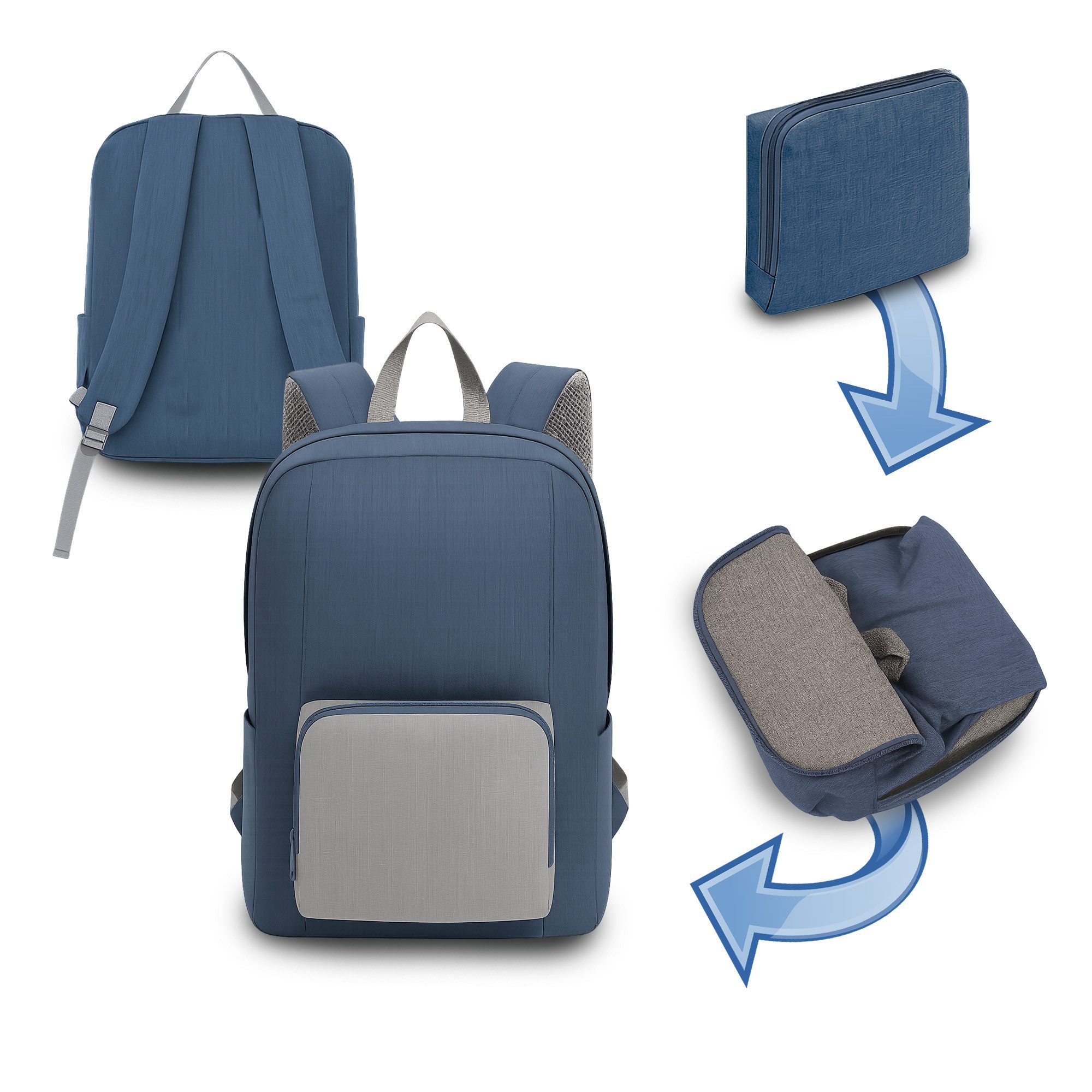 Bestlivings Rucksack Reiserucksack Faltbar oder Klassisch, je nach Auswahl Oxford-Polyester Gewebe 300d bzw. 600d