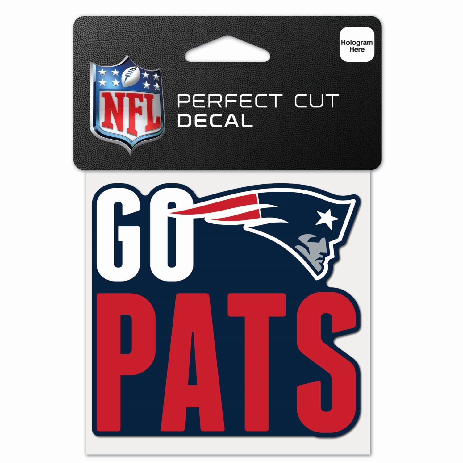 NFL Slogan Patriots New Teams 10x10cm WinCraft England Perfect Wanddekoobjekt Cut Aufkleber