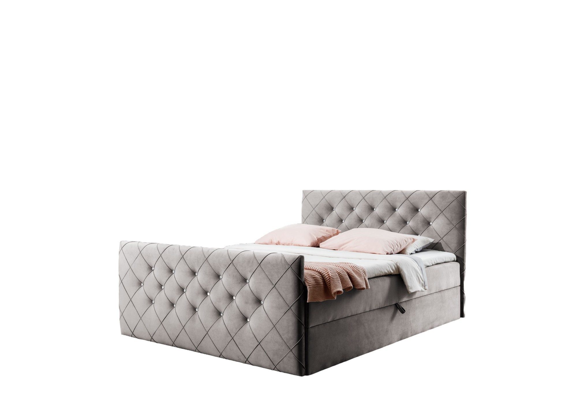 AN-MOEBEL4U Boxspringbett MALAGA mit Bettkasten, Topper, günstig online kaufen