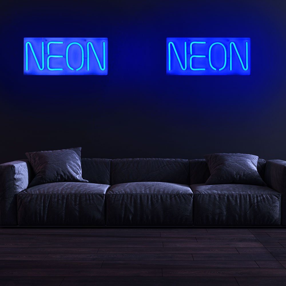 Blau, Dekoleuchte verbaut, etc-shop fest Dekolicht, Wandschild Schriftzug Partylicht im LED-Leuchtmittel Wandlampe Neonlicht