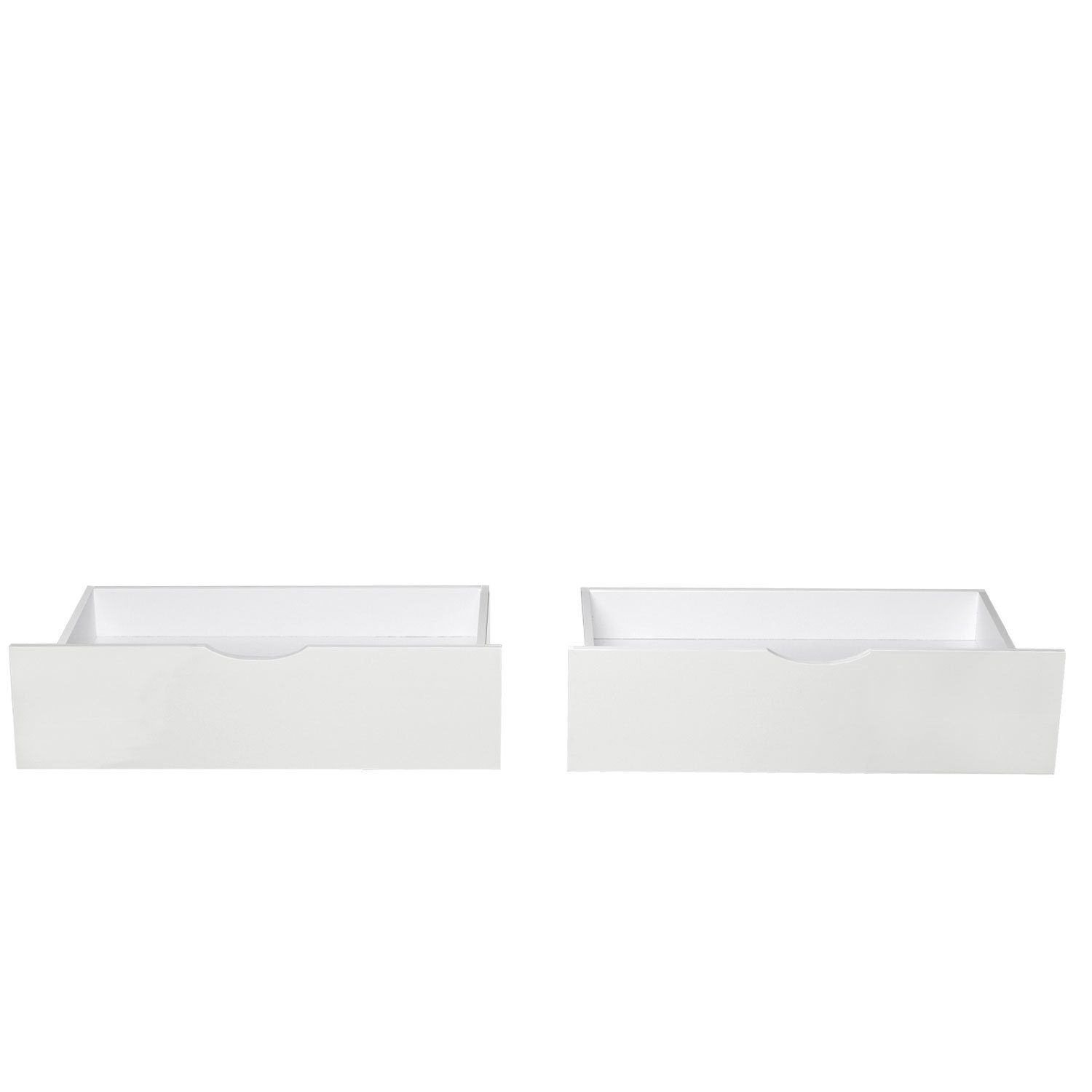 Bettkasten Homestyle4u Schubladen Weiß 2 Holz Bettschubkasten Set Aufbewahrung