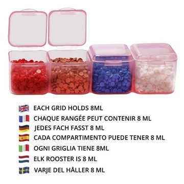 Belle Vous Aufbewahrungsbox Perlenbox (5er Pack) - 140 Stücke für die Aufbewahrung, Perlen Aufbewahrungsbox (5er Pack) - 140 Stücke