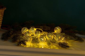Myflair Möbel & Accessoires Dekoobjekt Weihnachtsdeko (1 St), LED-Lichterkette mit Kugeln, mit 10 LEDs, Länge ca. 170 cm