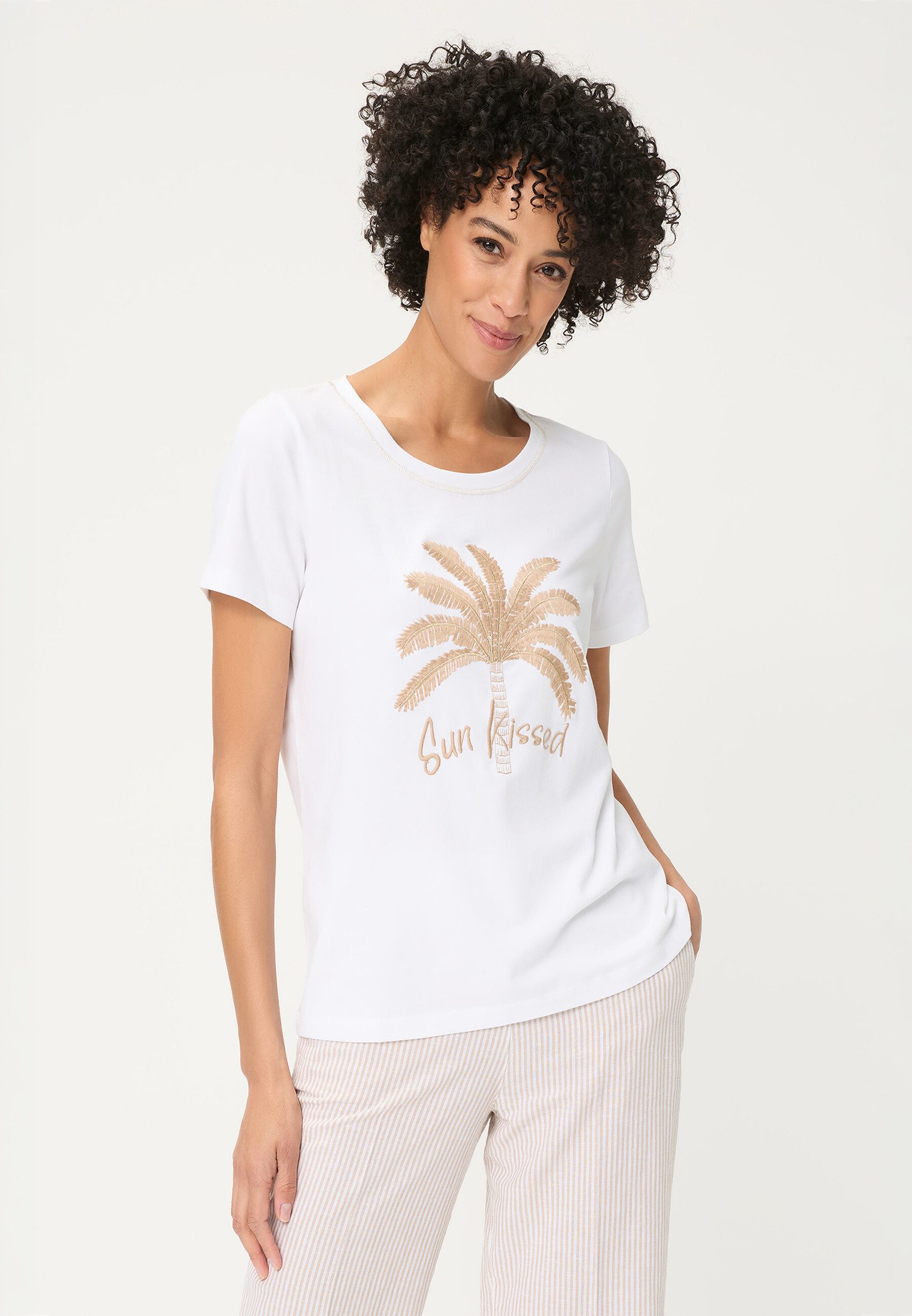 Olsen T-Shirt Shirt mit Placement Print