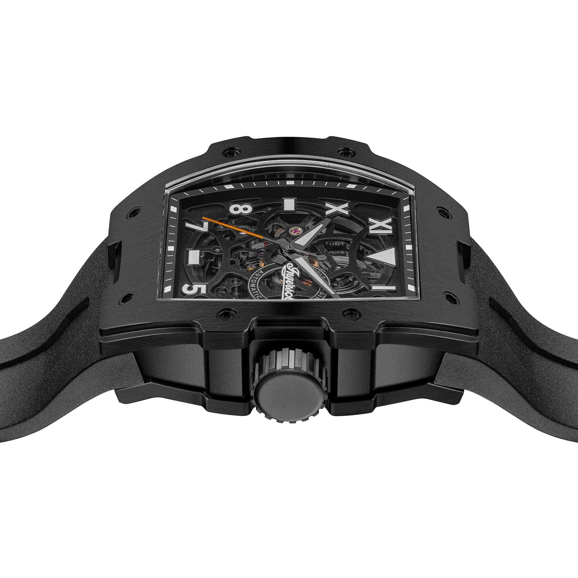 Ingersoll Automatikuhr The Play I15302, Armbanduhr, Herrenuhr, Mechanische Uhr, Silikonarmband, analog