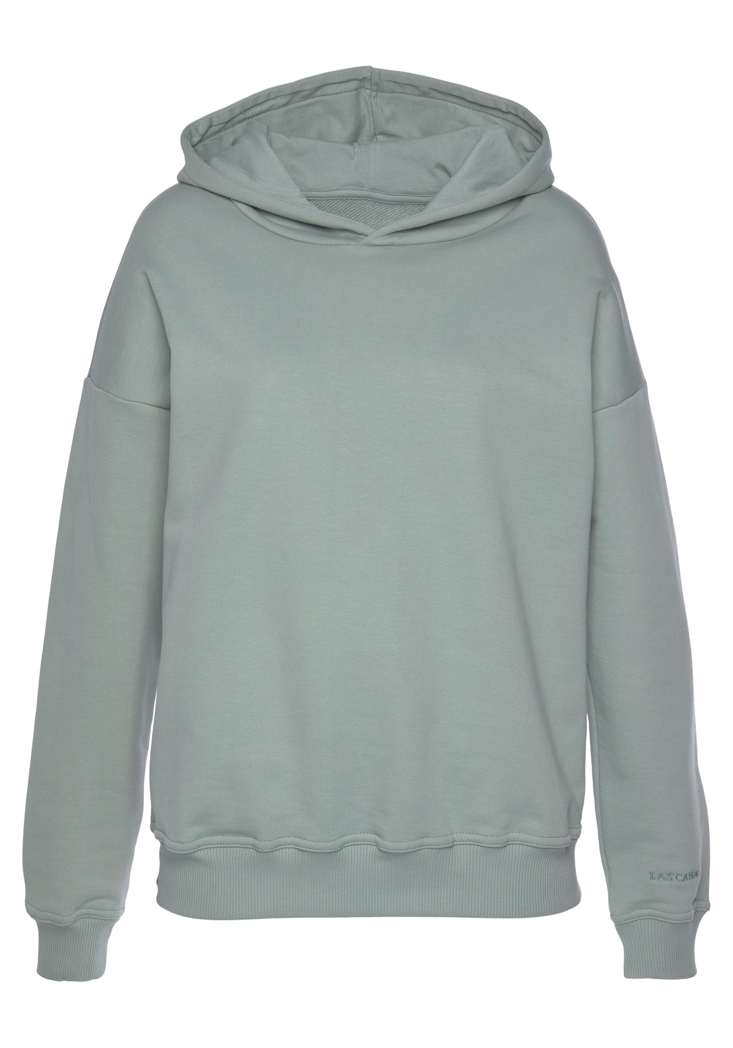 organischer aus Loungewear, grün LASCANA Loungeanzug, Hoodie Baumwolle, Hoodie