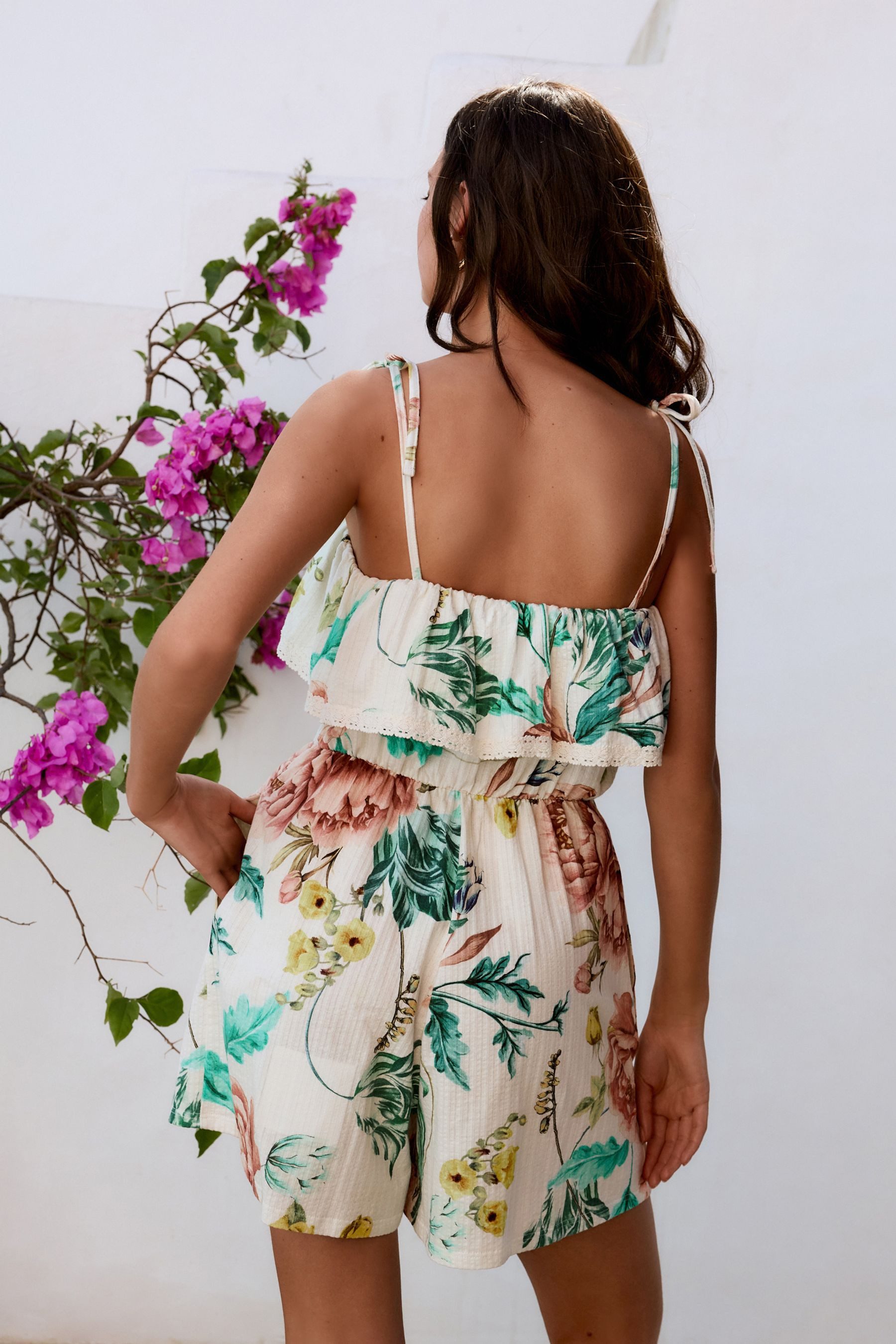Next Playsuit Bandeau-Playsuit, strukturierter Baumwolljersey (1-tlg) günstig online kaufen