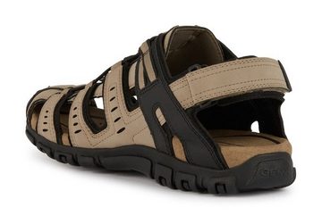 Geox UOMO SANDAL STRADA C Sandale, Sommerschuh, Klettschuh, Outdoorsandale, mit Lederfußbett