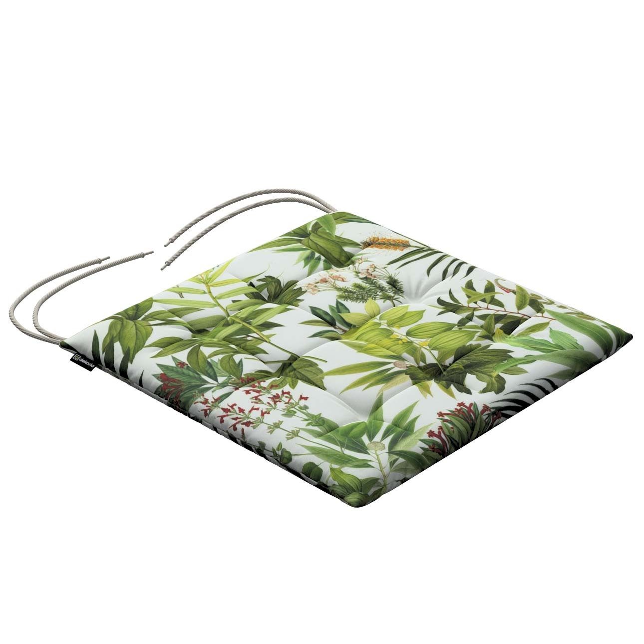 Dekoria Dekokissen Stuhlkissen Ulrich mit Bindeschnur 40 x 40 x 3,5 cm, Tropical Island