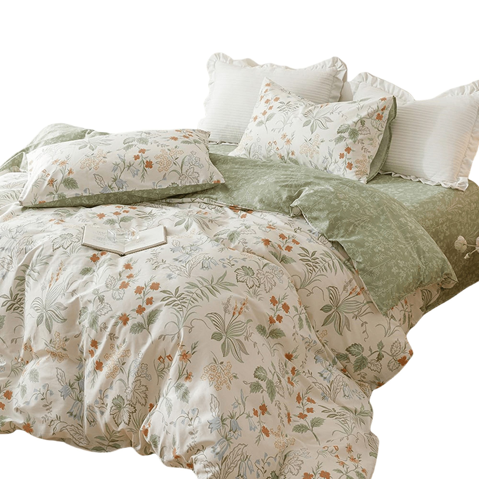ibettertec Bettwäsche Bettwäsche Pflanzenmuster,Wende Bettwäsche Set für Al günstig online kaufen