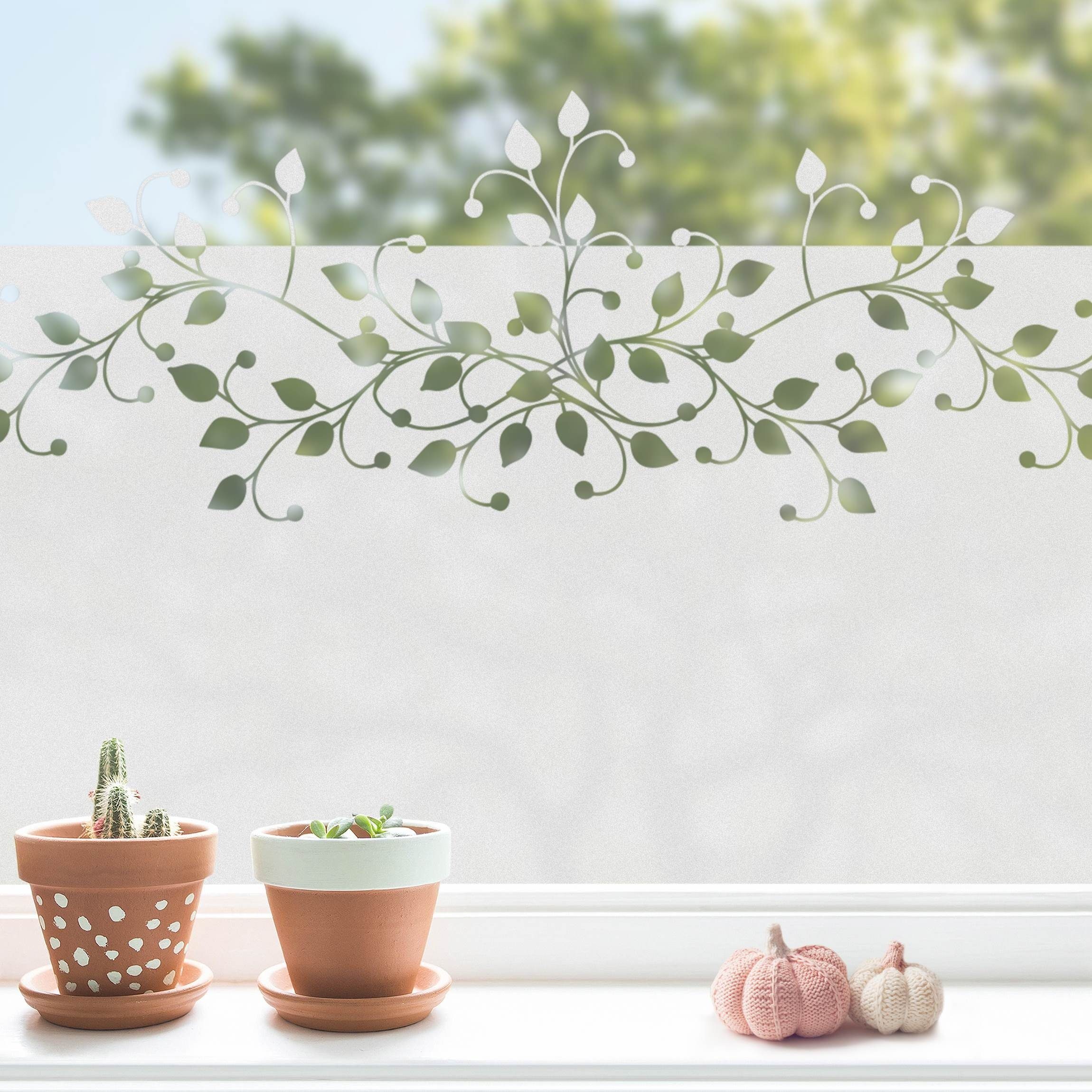 Bilderdepot24 Fensterfolie statisch haftend Motiv Fensterdeko Geschmeidige Ranke Bordüre Blume, blickdicht, Innen Fenster Tür Balkontür Küche Badezimmer Wohnzim – Bild 3 von 5