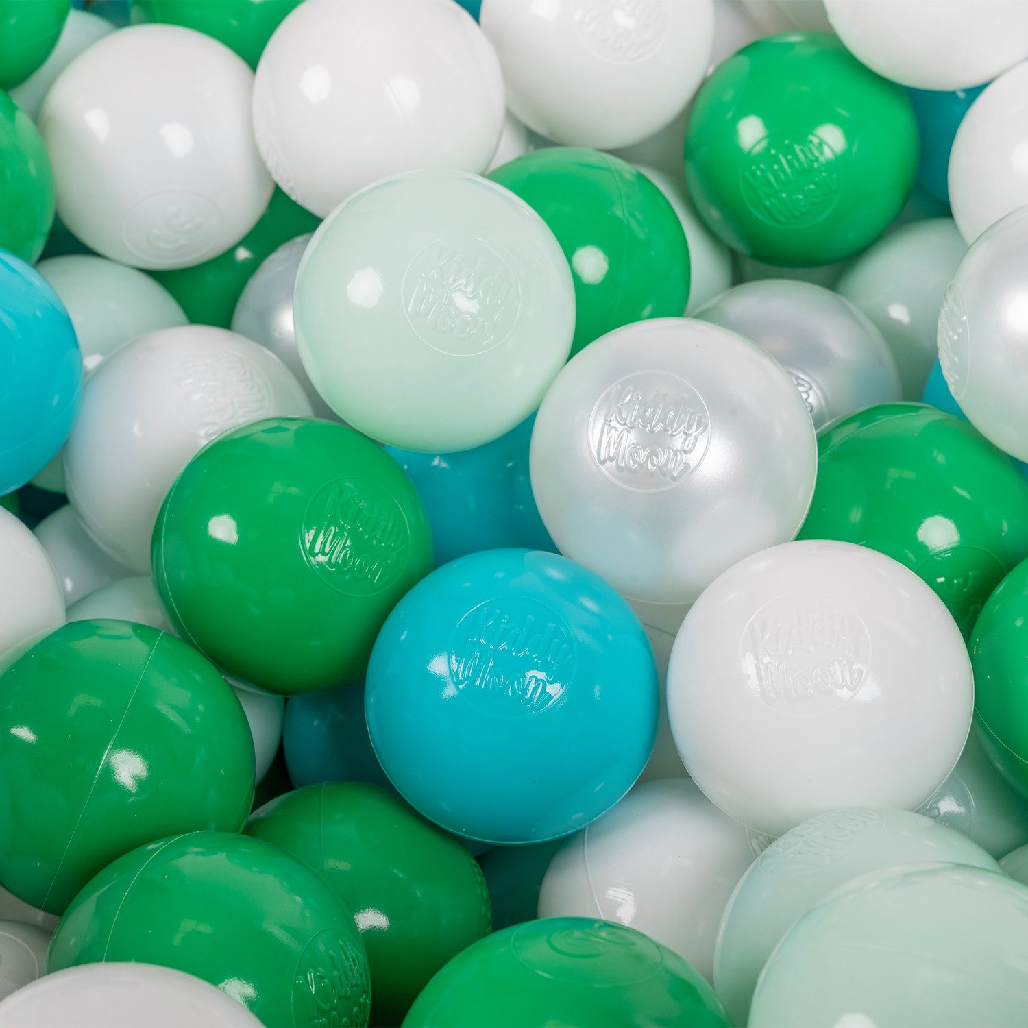 KiddyMoon Bällebad-Bälle ZK6 (Baby Plastikbälle Spielbälle, 50-St), Made in Europe