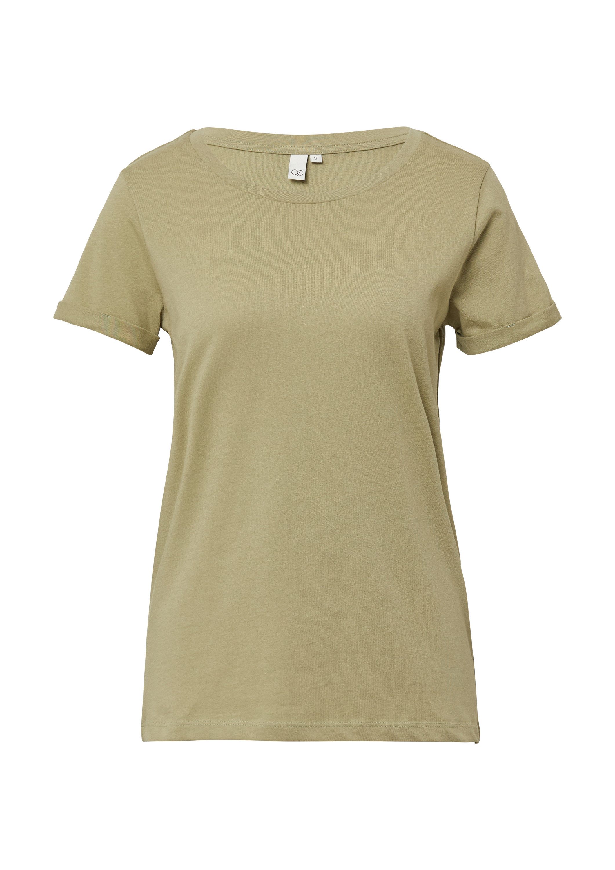 QS Kurzarmshirt T-Shirt Jerseyshirt mit Crew günstig online kaufen
