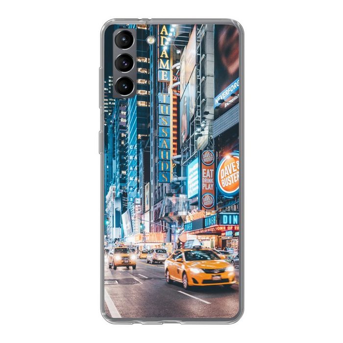 MuchoWow Handyhülle New York bei Nacht Phone Case Handyhülle Samsung Galaxy S21 Plus Silikon Schutzhülle