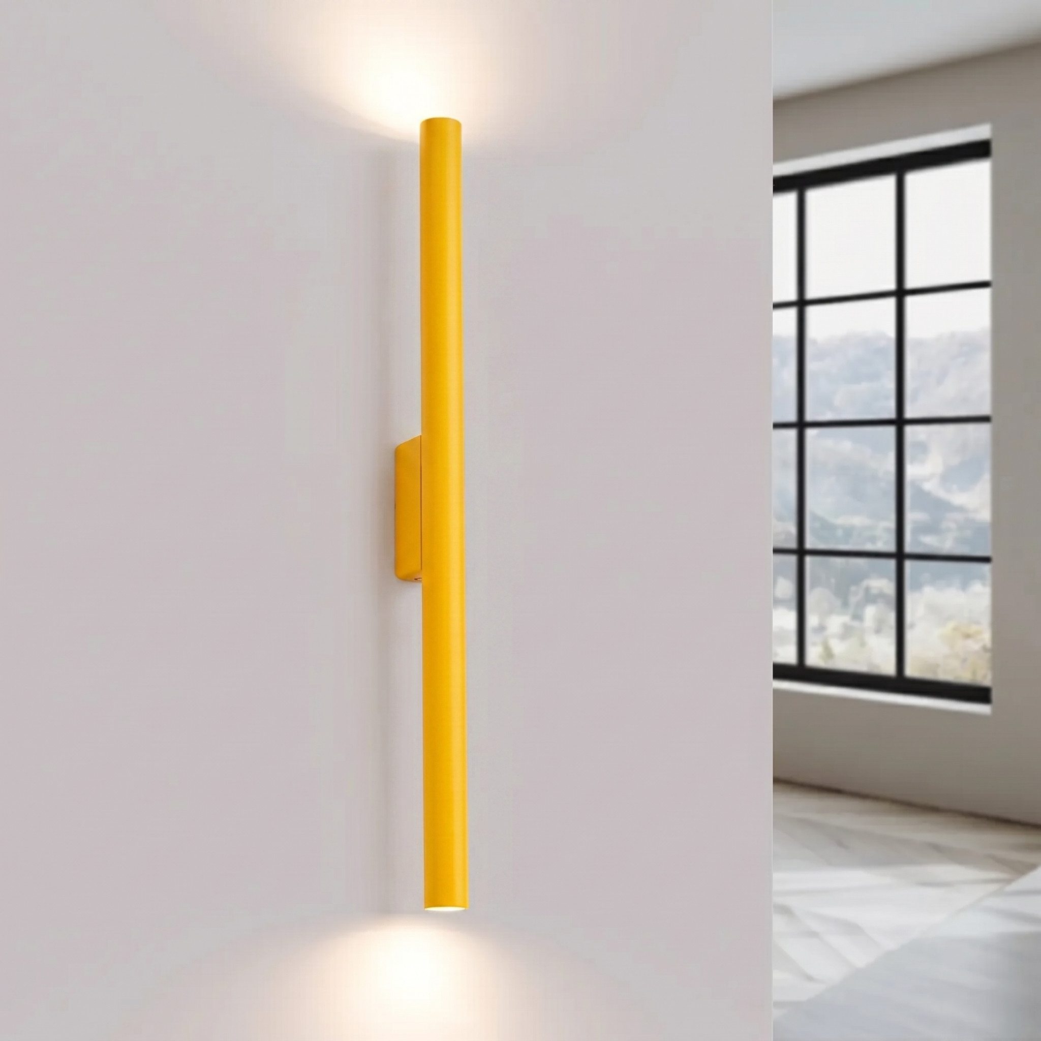 SOLLUX lighting Wandleuchte Wandleuchte PASTELO 2 gelb, Nicht enthalten