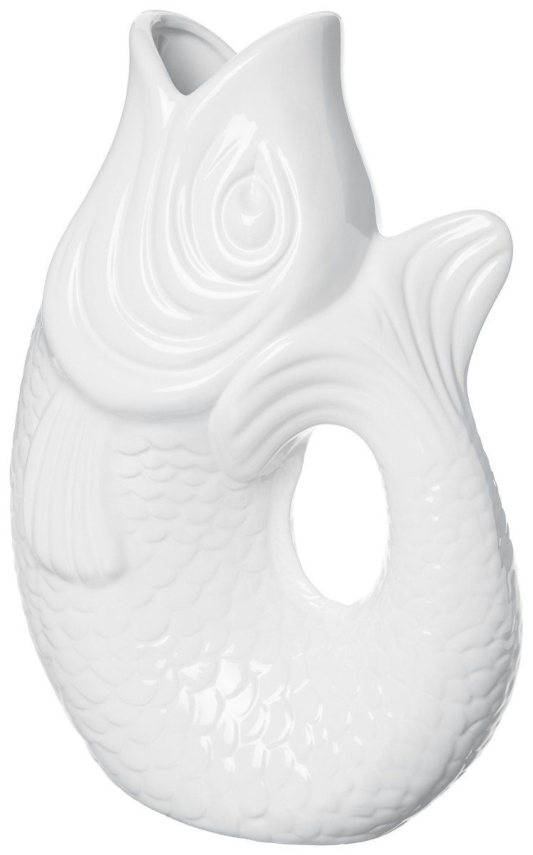 Giftcompany Dekovase Monsieur Carafon Vase / Karaffe Fisch L weiss 2,7l (Vasen)