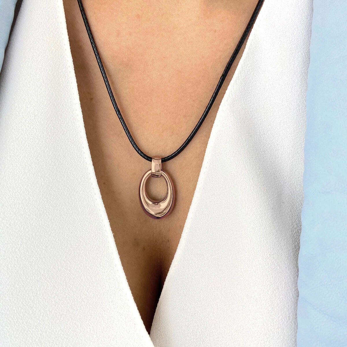 M&M Kette mit Anhänger Halskette Damen gold mit Anhänger Pure Volume (1-tlg), deutsche Qualität, inkl. edles Schmucketui