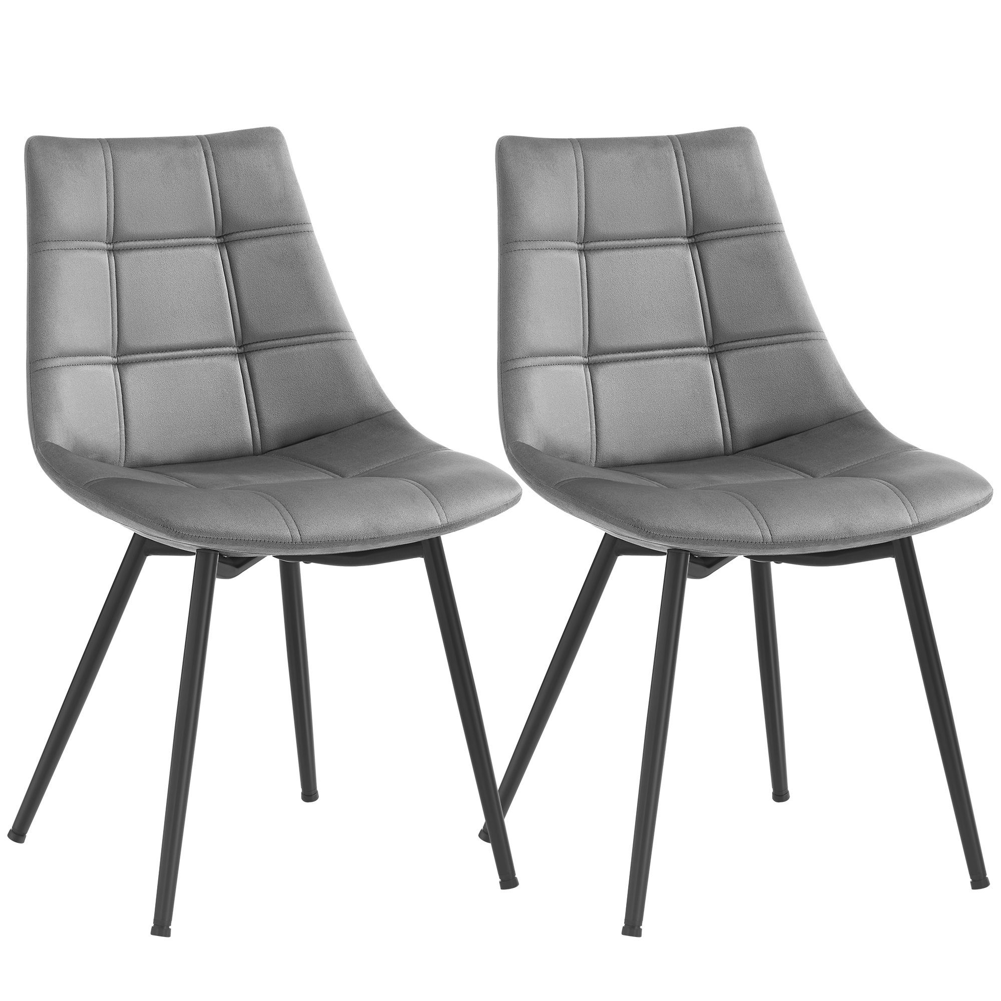SONGMICS Esszimmerstuhl (2 St), Polsterstuhl, Samt, günstig online kaufen