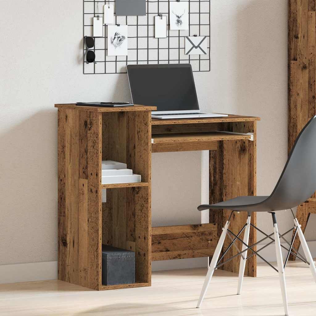 vidaXL Schreibtisch Schreibtisch mit Regal Altholz-Optik günstig online kaufen