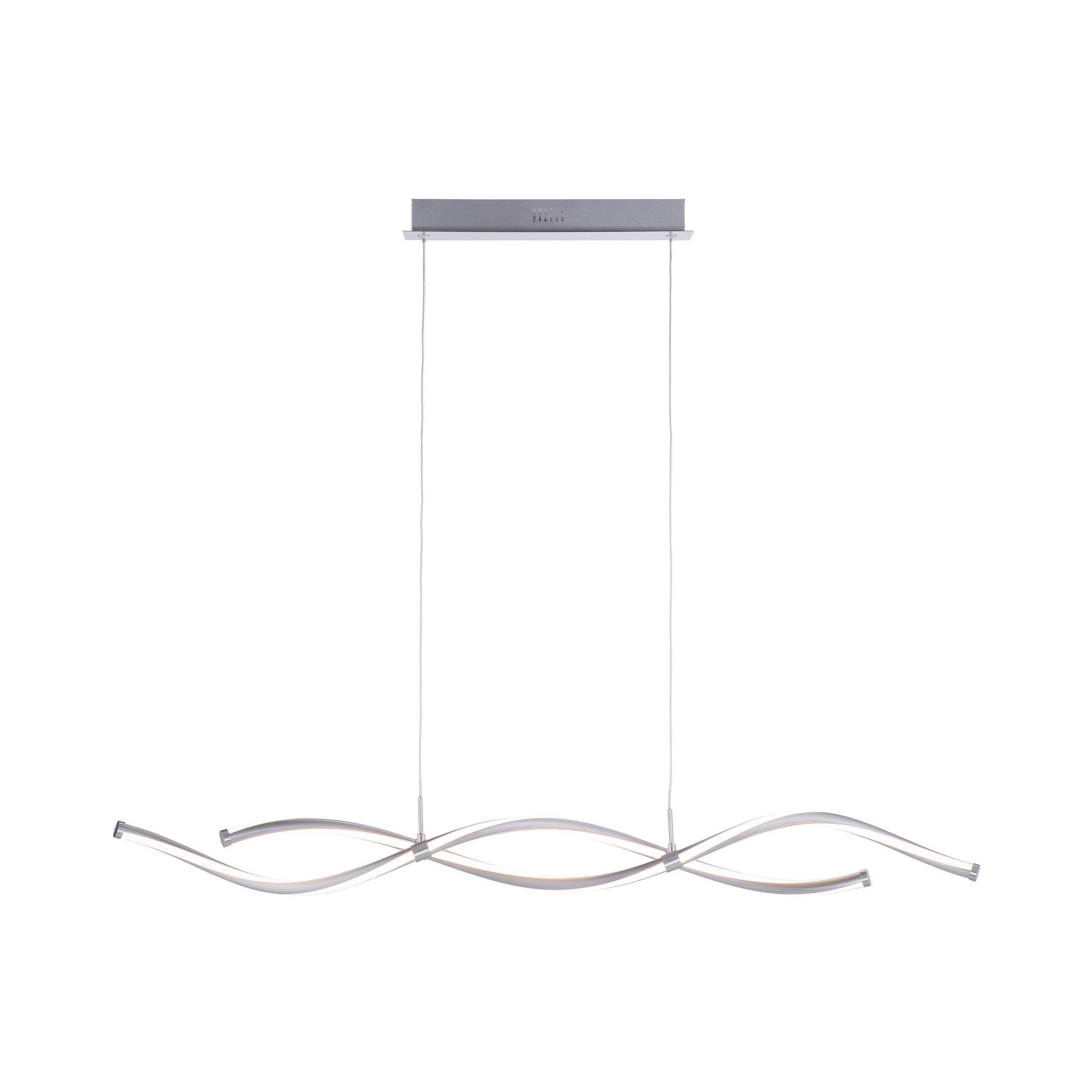 Paul Neuhaus Smarte LED-Leuchte LED Pendellampe Q - MALINA Smart Home CCT, Smart Home, CCT-Farbtemperaturregelung, Dimmfunktion, Memoryfunktion, mit Leuchtmittel, Warmweiß bis Kaltweiß, Hängelampe dimmbar per Fernbedienung, wellenförmig