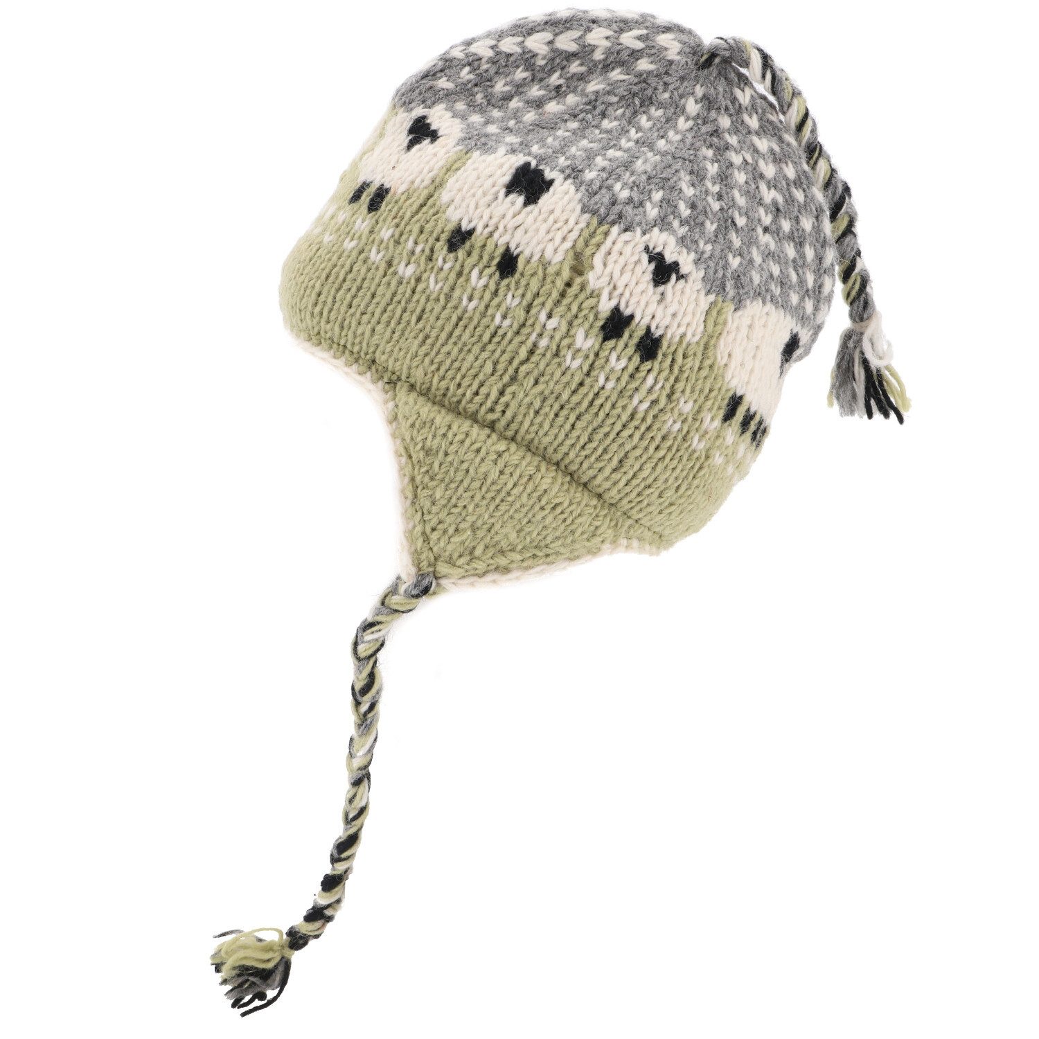 Guru-Shop Strickmütze Wollmütze mit Ohrenklappen, Norwegermütze,.. günstig online kaufen