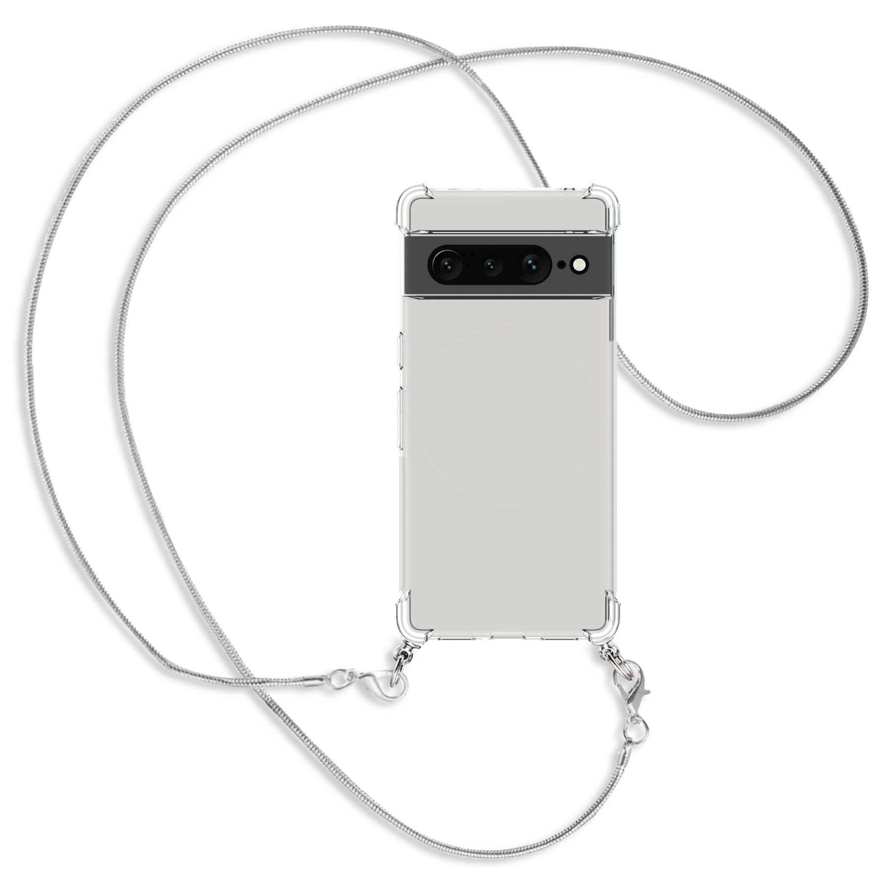 mtb more energy Handykette für Google Pixel 7 Pro [NC-606-MK], Umhängehülle mit Metallkette [NC-606-MK]