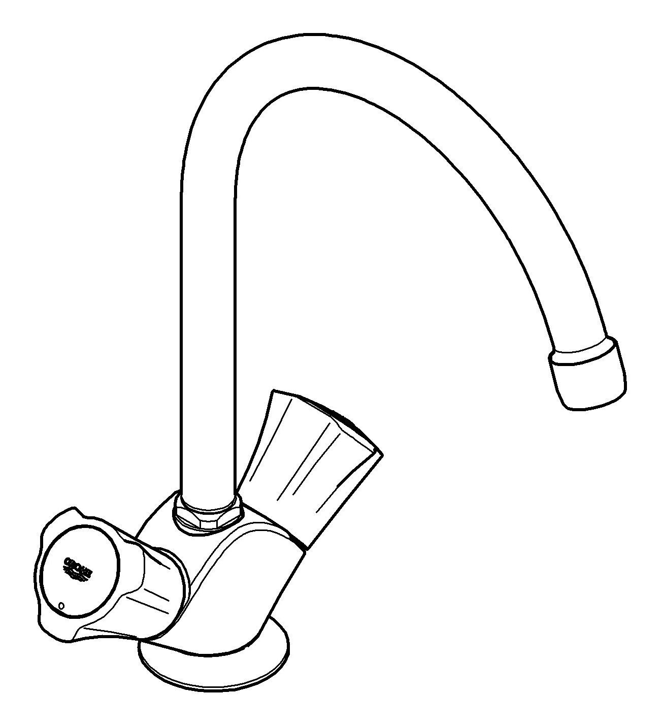 Grohe Küchenarmatur Costa Zweigriff Spültischbatterie - Chrom