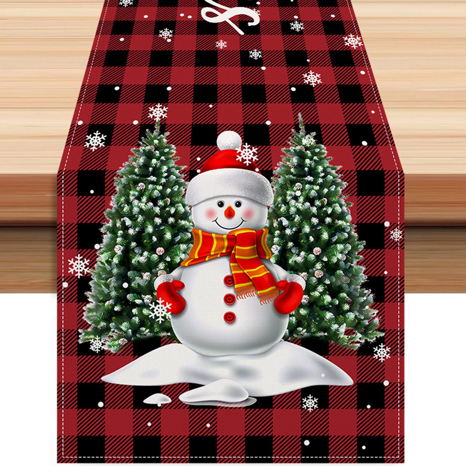 LAPAPRO Tischläufer Weihnachtlicher Tischläufer aus Leinen, festliche Tisch günstig online kaufen