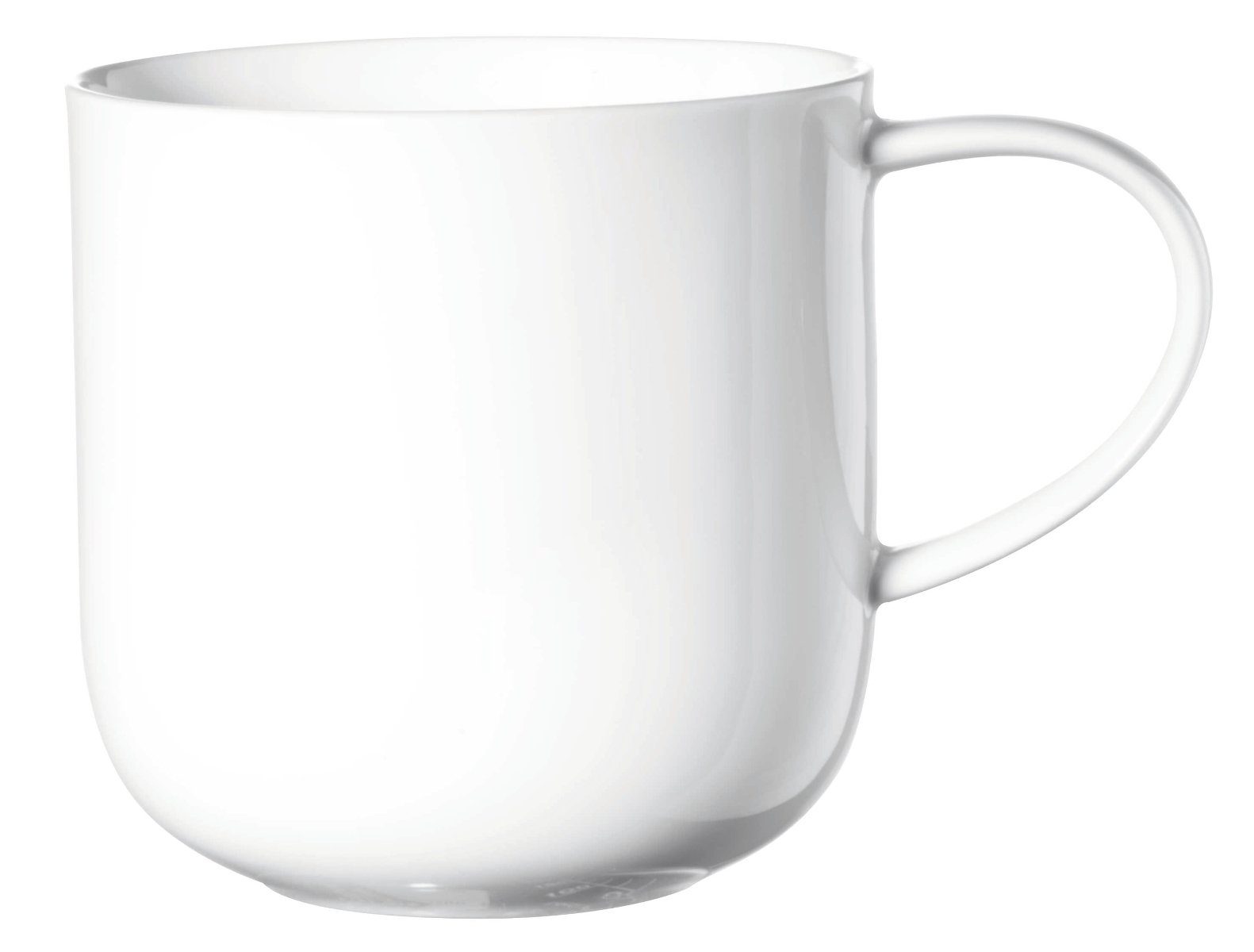 ASA SELECTION Becher COPPA Henkelbecher weiss 0,4 l, Fine bone China