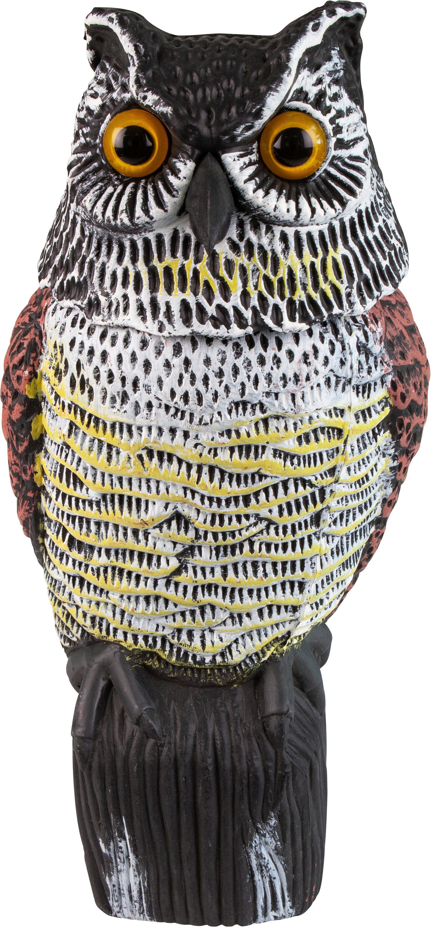 Windhager Vogelattrappe Scary Owl 40 x 15 cm, Vogelabwehr Eule mit Wackelkopf, (1-St), wetterfester Taubenschreck