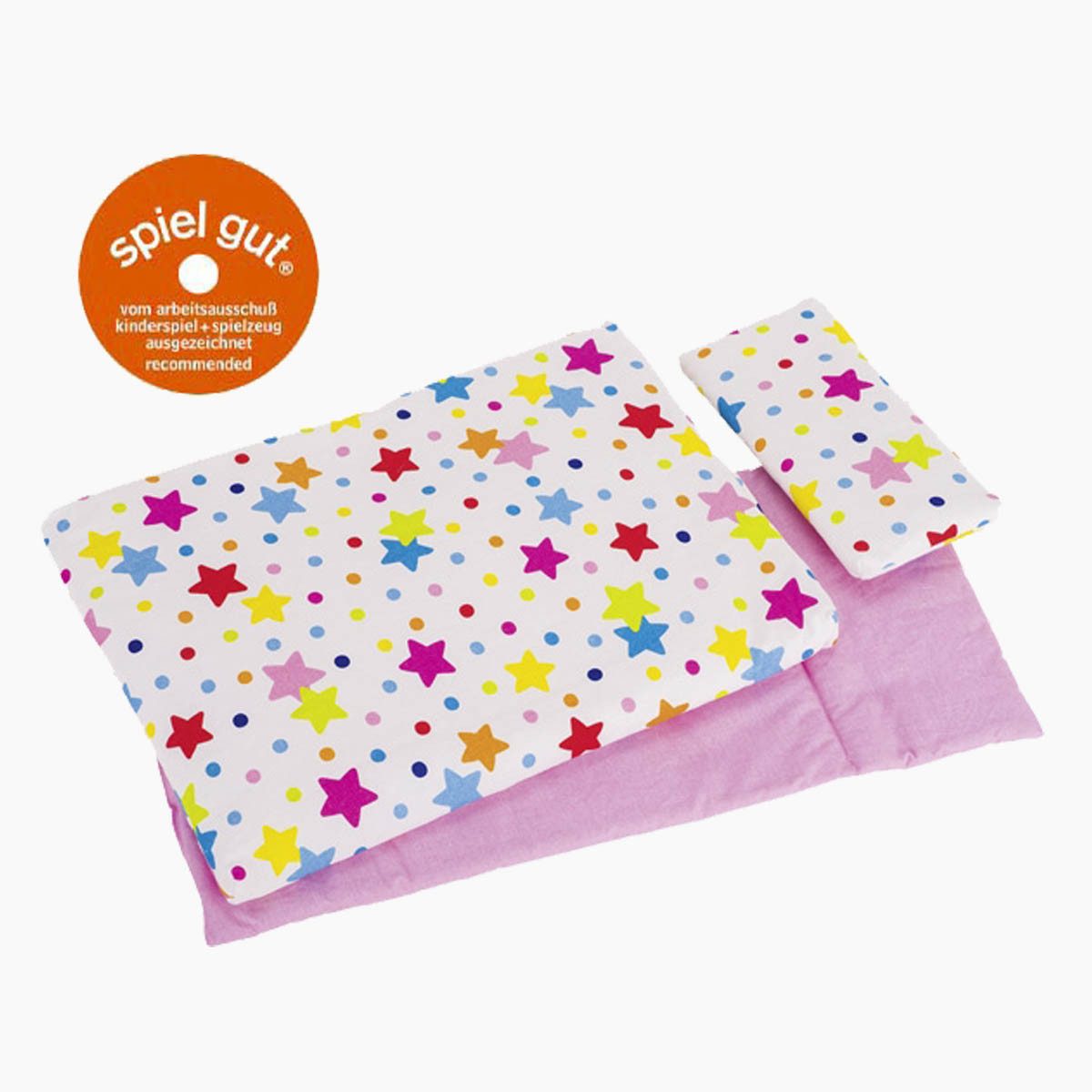goki Puppen Bettwäsche Puppenbettzeug Sterne Bunt, (packung, 3-tlg., set), günstig online kaufen