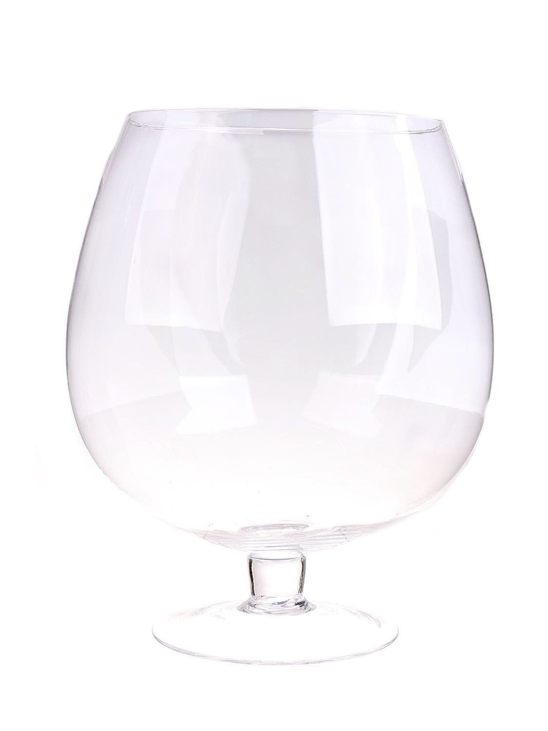 INNA-Glas Glas XXL Stielglas Liam, klar, 38cm, Ø23cm/Ø31cm, Glas