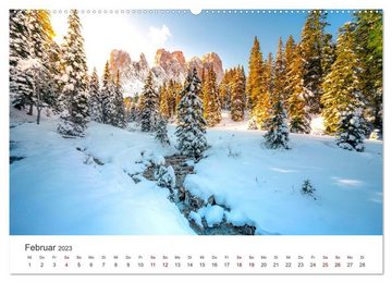 CALVENDO Wandkalender Dolomiten - Die wunderschönen Südalpen in Italien. (Premium, hochwertiger DIN A2 Wandkalender 2023, Kunstdruck in Hochglanz)